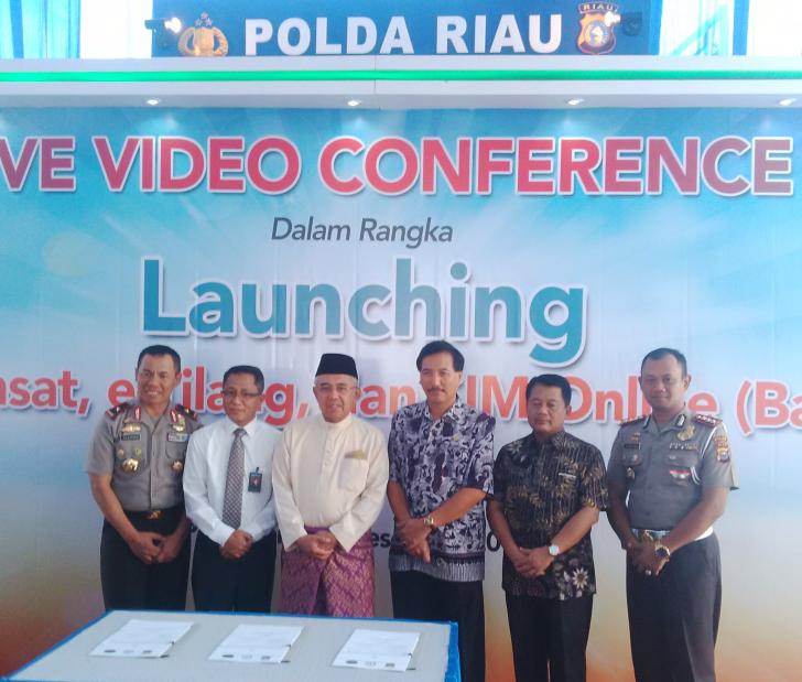 Polda Riau Launching E-Tilang, E-Samsat dan SIM Online